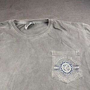Alvin Island Mens Gray Miramar Beach Destin Florida Graphic Pocket t Shirt Sz M